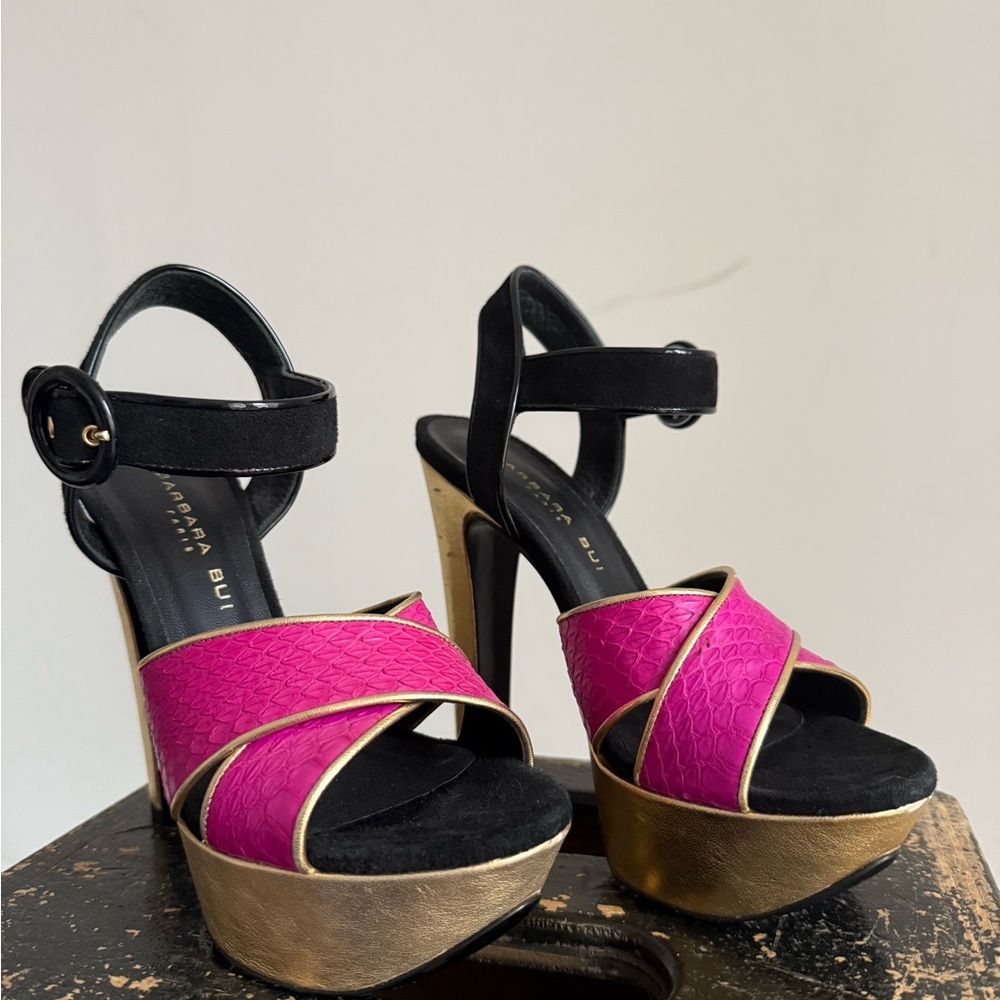 Barbara Bui Color Block Heels - Picture 3 of 6